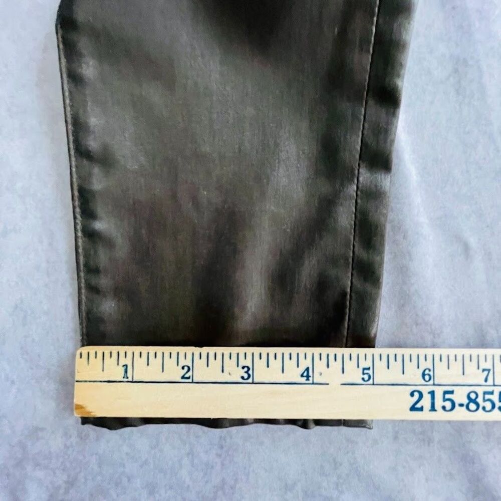 AG Adriano Goldschmied Leggings Womens Size 25 Brown Vegan Ankle Coated Pants - Picture 16 of 16